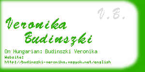 veronika budinszki business card